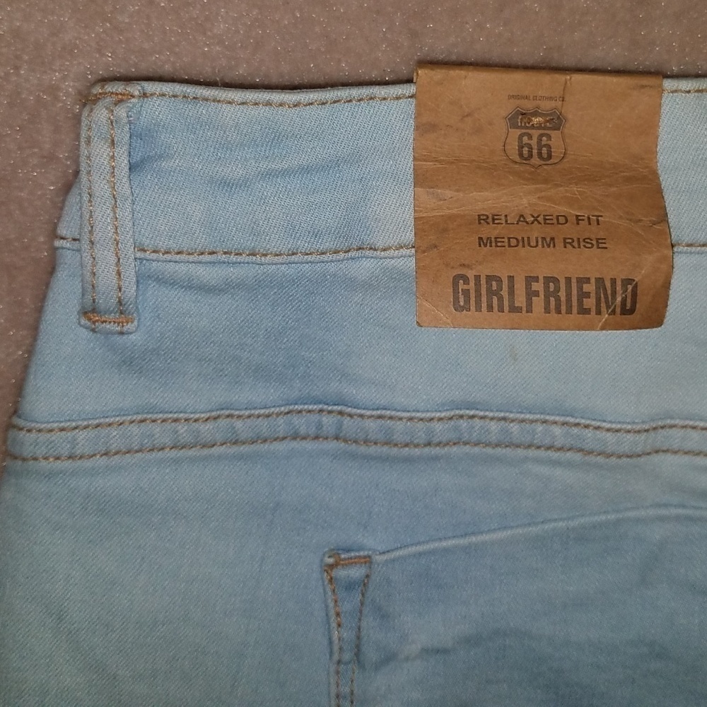 NWT Route 66 Distressed Jeans Pants Womens 34 Relaxed Fit Medium Rise Girlfriend - Picture 7 of 7